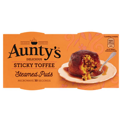 Auntys Sticky Toffee Puddings 2 X 95G