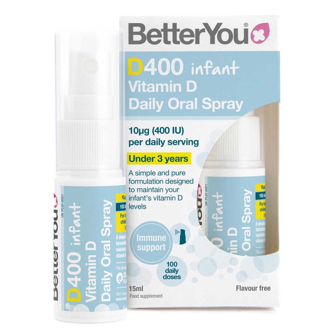 BetterYou D400 Kid's Vitamin D Daily Oral Spray under 3yrs