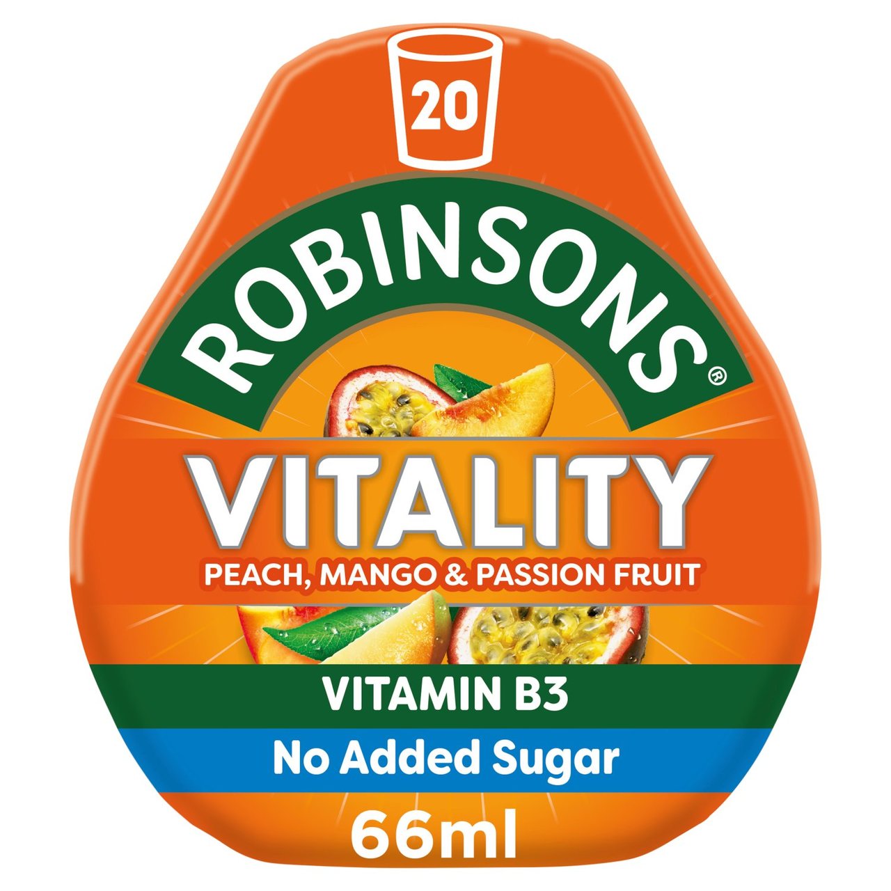 Robinsons Mini Vitality Peach, Mango & Passion Fruit No Added Sugar Squash