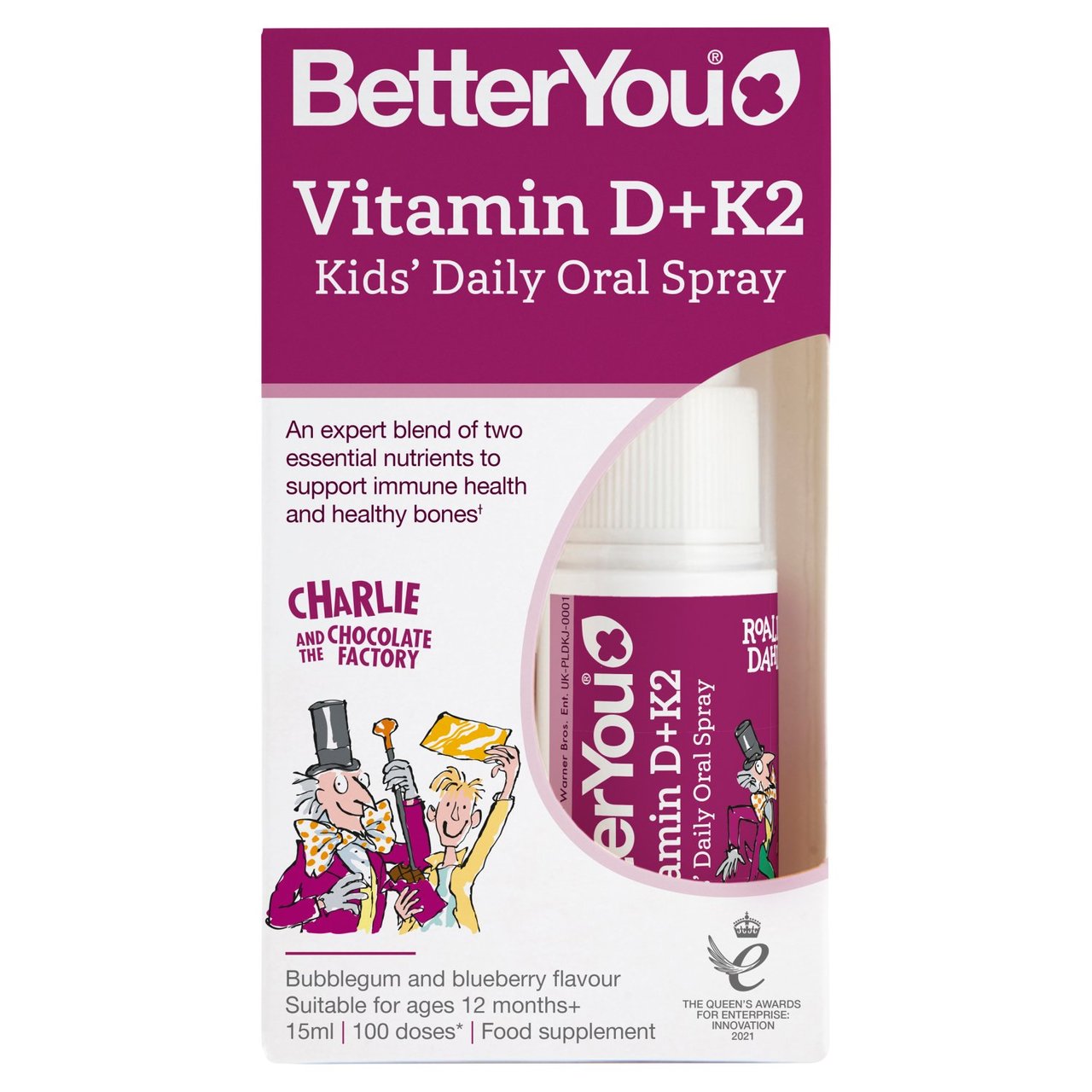 BetterYou Vitamin D+K2 Kids Daily Oral Spray