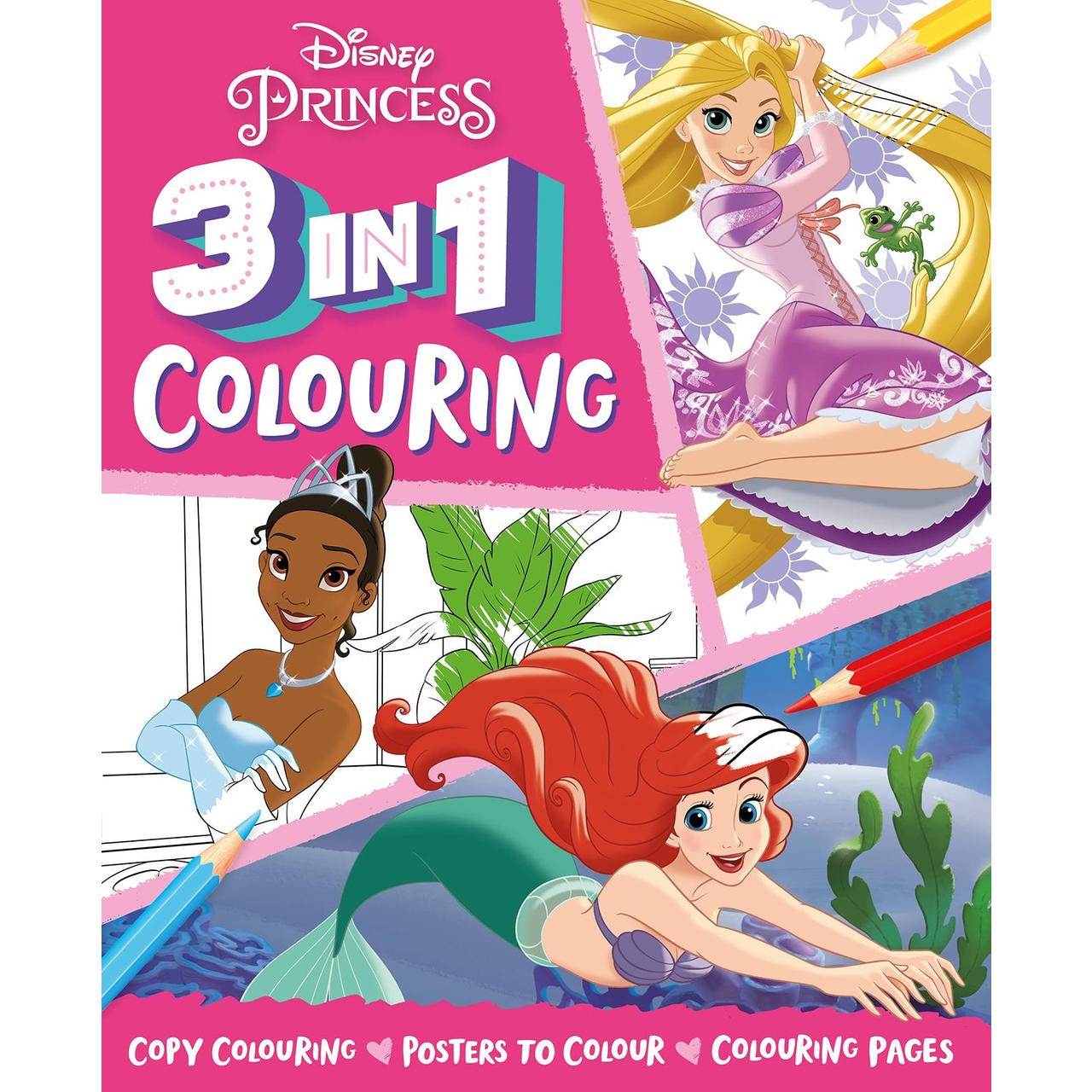 Disney Princess Colouring 3 per pack