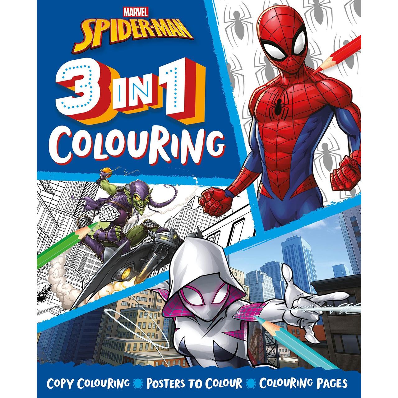 Marvel Spiderman Colouring 3 per pack