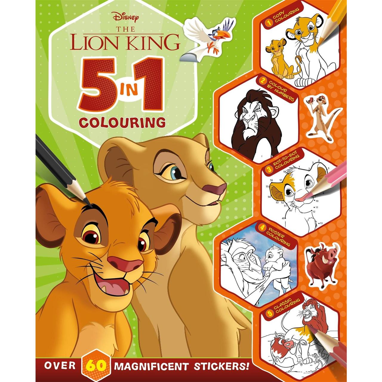 Disney The Lion King, 5 in 1 Colouring