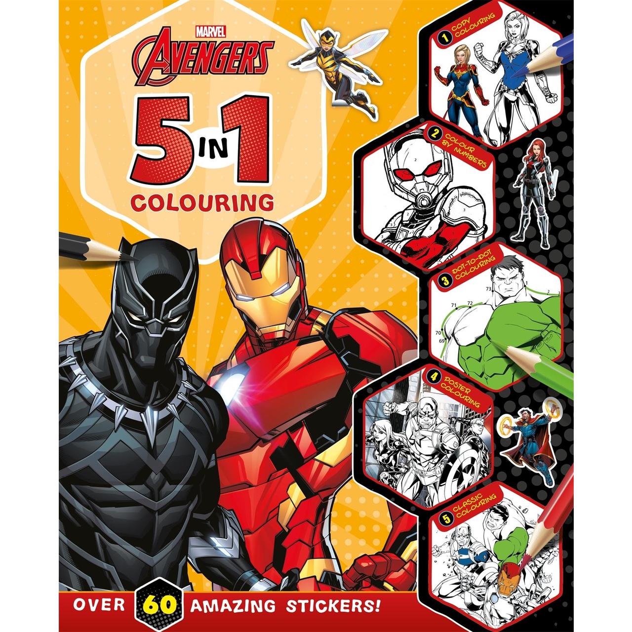 Marvel Avengers, 5 in 1 Colouring