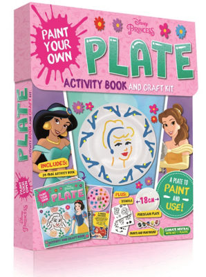 Disney Princess Paint Your Own Plate Activity Book and Craft Box Kit